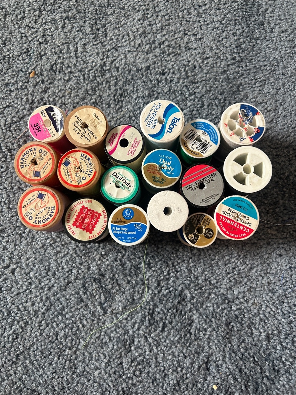 Mixed Sewing Thread Spools - Assorted Colors